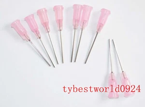 NUEVO 100pcs 20Gauge 1 "Agujas dispensadoras romas jeringa puntas de aguja Rosa - Imagen 1 de 4