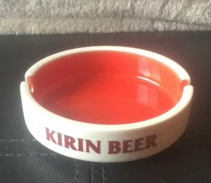 Kirin Beer Ashtray Sakura Japan Japanese Kirin Ichiban Beer Red Advertising - Picture 1 of 5