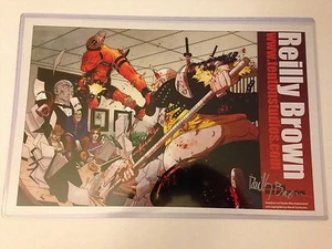 Deadpool Vertragsverhandlungen SIGNIERTER Druck Reilly Brown Kabel 49 Marvel 11 x 17 - Bild 1 von 1