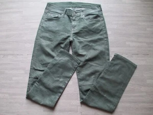 Pantalones de mezclilla para mujer 7 For All Mankind W28 L28 verde Gwenevere ajustados elásticos brillantes - Imagen 1 de 15