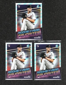 (3) MATT MANNING 2022 Bowman Chrome Rookie of the Year Favorites Lot Tigers - Picture 1 of 2
