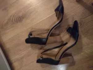 black topshop strappy block heels Size 8 - Imagen 1 de 2