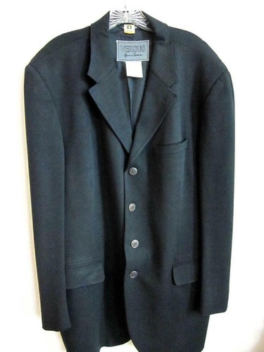 Giacca Blazer Abito Gianni Versace Versus NERO 4 bottoni taglia 40 lunga 54 IT