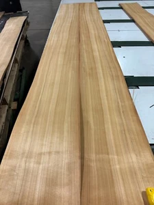 French Aspen Raw Wood Veneer 2 sheets 116'' x 12'' 128N - Picture 1 of 5