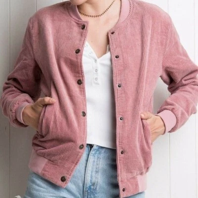 Jaqueta de veludo rosa Brandy Melville tamanho pequeno - Imagem 1 de 4