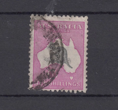 Australia 1915/27 10/- Pink Grey Roo Die II SG43a Fine Used BP5463 Cover
