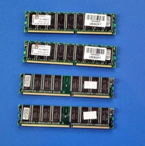 2GB RAM kit of Kingston KTD-WS450E/1G (2x512MB) + 2x512MB DDR400 for retrogaming - Picture 1 of 1