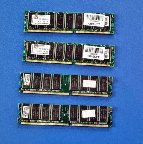 2GB RAM kit of Kingston KTD-WS450E/1G (2x512MB) + 2x512MB DDR400 for retrogaming - Image 1 of 1