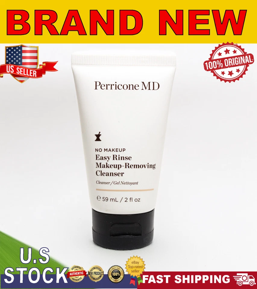 Limpiador de eliminación de maquillaje fácil enjuague Perricone MD sin maquillaje 2 oz / 59 ml TOTALMENTE NUEVO Foto 1 de 1