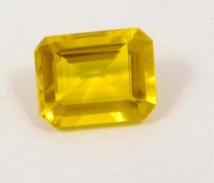 10 Cts. Faceted Yellow Hydro Citrine Quartz Cut Loose Cab Gemstone HNG16114 - Picture 1 of 3