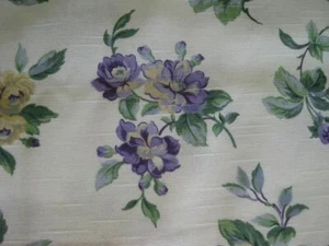 2+ Y Waverly Cotton Fabric 'Honey Bunch' Lavender Floral Country Cottage USA - Picture 1 of 12
