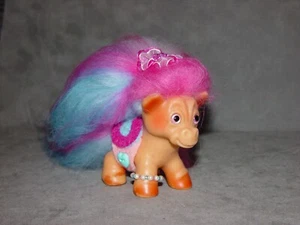 Vtg Troll Doll OOAK 3 " 60's Dam Thing Horse Pony Pink, Blue, New Mohair&Outfit - Picture 1 of 4