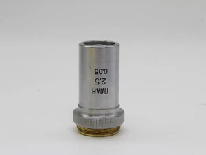 LOMO Microscope Objective PLAN 2.5 0.05 RMS thread POL #AR19 - Picture 1 of 4