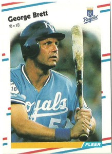 GEORGE BRETT KANSAS CITY ROYALS #254 - FLEER NM-MT 1988