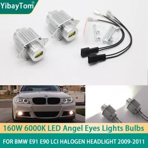 80W  LED Angel Eyes Marker Light Bulbs For BMW 3 Series E90 E91 LCI Halogen - Picture 1 of 6