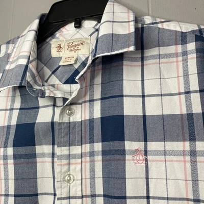 Penguin By Munsinger Mens Button Up Shirt Shirt Sleeve Small S 19x27 - Image 1 of 4