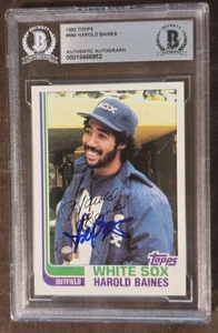 Harold Baines HOF signiert 1982 Topps #684 White Sox AUTO BGS BAS - Bild 1 von 3