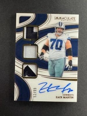Zack Martin 2024 Panini Immaculate Triple Patch Auto /99 #IPCA-ZMN - Image 1 of 2