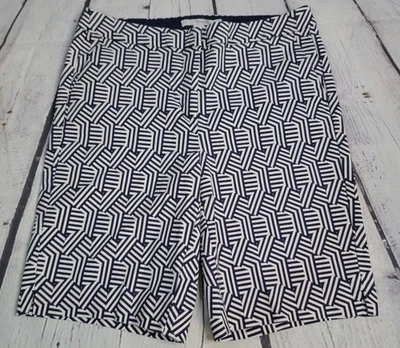 Bermudas Boden Richmond para mujer azul marino blanco geométrico talla 4 chino elástico Foto 1 de 4