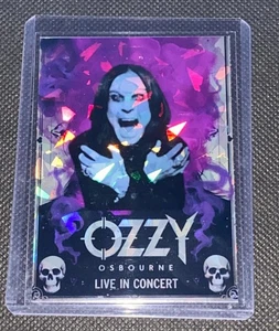 Ozzy Osbourne Live in Concert Custom Holo Refractor Prizm Card Memorabilia - Picture 1 of 4