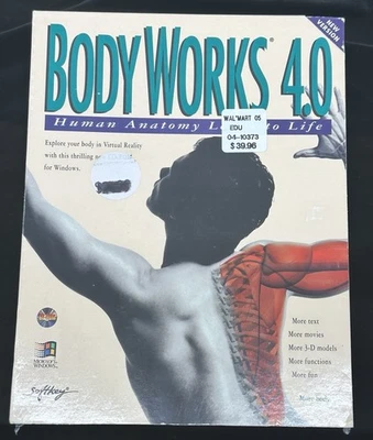 VTG BodyWorks 4.0 CD-ROM Windows 1995  SoftKey Human Anatomy - SEALED - READ - Image 1 of 4