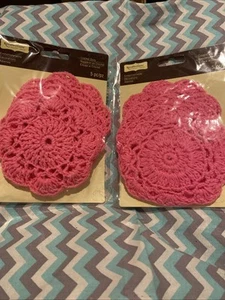 10 HOT PINK Recollection gehäkelte Verzierungen Add Ins LARGE - Bild 1 von 6