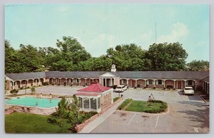 Nueva postal de hotel Perry Motel Perry Georgia GA patio y piscina - Imagen 1 de 2