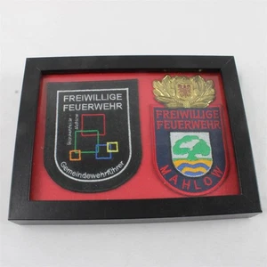 Gerahmte Deutsche Freiwillige Feuerwehr "Freiwillige Feuerwehr" Aufnäher & Medaille - Bild 1 von 5