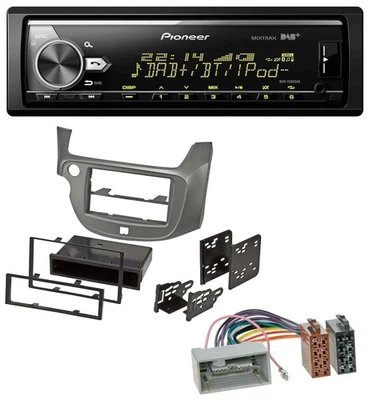 Pioneer Bluetooth USB DAB MP3 Autoradio für Honda Jazz (ab 2009) - silber - Bild 1 von 4