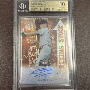 2019 Leaf Valiant - Rising Stock Orange Prismatic #RS-GL1 Gavin Lux /35 - Picture 1 of 2