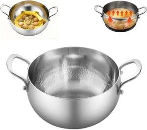 Olla de sopa martillada de titanio, olla de sopa antiadherente olla de cocina grande, doble mango - Imagen 1 de 11