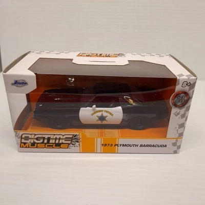 1973 Plymouth Barracuda Highway Patrol Jada 1:32 Scale Bigtime Muscle New Model  - Image 1 of 4