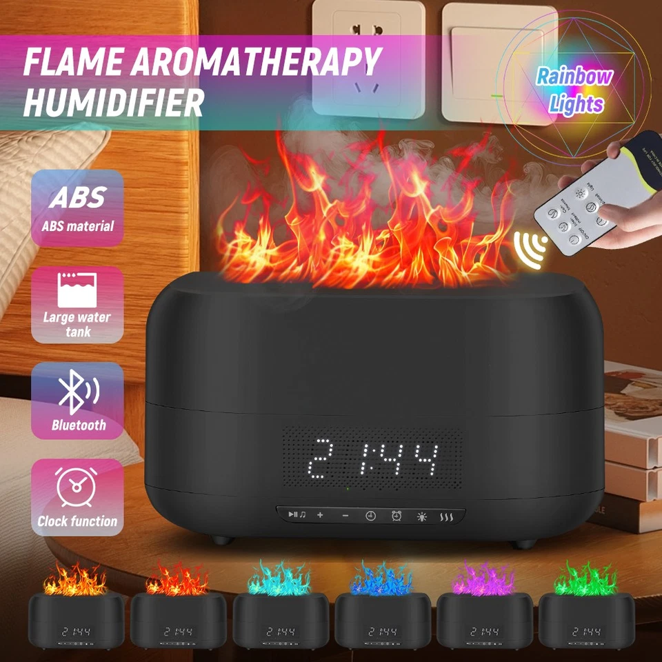 Ultrasonic Essential Oil Aroma Diffuser Humidifier Bluetooth Speaker Alarm Clock - Image 1 of 4