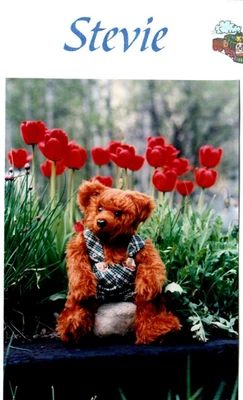 Stevie Jointed Bear Doll Pattern Soft Sculpture Cottage Folk Art Pants & Dress - Image 1 of 3