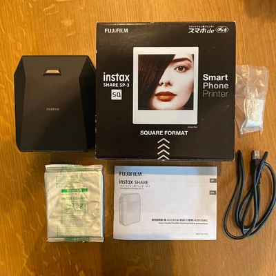 Fujifilm Instax Share SP-3 Portable Mobile Printer Black Used w/box Japan - Image 1 of 4