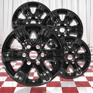 17" 4pc Gloss Black Wheel Skins (Set of 4) for 2019 Ford Ranger - Picture 1 of 4
