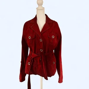 Maurice's Women Junior Cranberry Jacket Size L RN#51783 Girl Boss Utility Wear - Picture 1 of 8