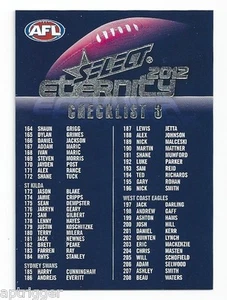 2012 Eternity (4) Check List - Picture 1 of 1