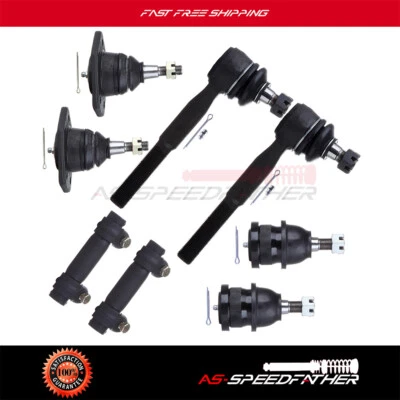 8 Pcs For 1973-1974 Chevrolet G10 Van Front Tie Rod End Ball Joint Steering - Image 1 of 4