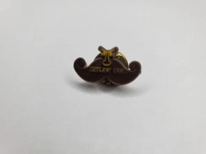 Vintage Outlaw Inn Moustache Design Pin USED - Picture 1 of 3
