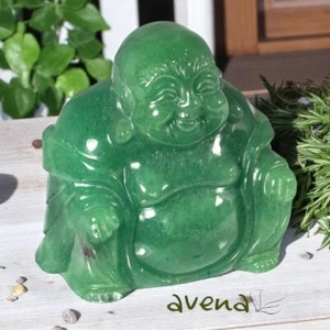 Green Aventurine Carved Buddha Healing Gemstone Polished Crystal Large. - Picture 1 of 3