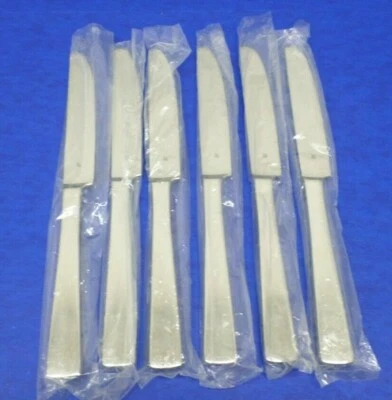 6 WMF Cromargan ROYAL Glossy Wide Handle 18/10 Stainless Flatware DINNER KNIVES - Image 1 of 4