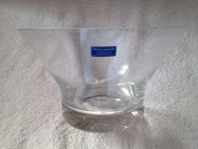 Crystal Legends By Godinger Silver Art Handcut Clear Footed Bowl, Made In Poland - Image 1 of 4