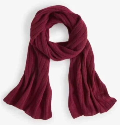 Charter Club women's Ribbed 100% Cashmere Scarf  - 66" x 12" - Crantini Burgundy - Image 1 of 4
