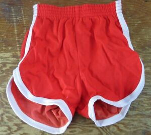 Vintage NOS 70's Dodger gym running Shorts Red with White Stripe