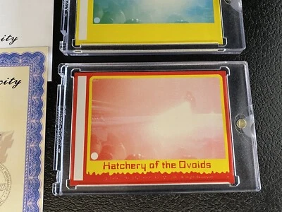 Alien 1979 Topps Vault Color Proof 2 Card Set #50 RARE ORIGINAL NAME Alternate - Image 1 of 4