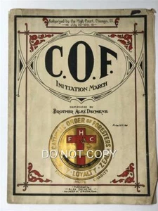 ANTIK C.O.F. Katholischer Försterorden EINWEIHUNGSMARSCH Noten 1921 - Bild 1 von 1