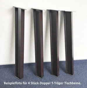 1 Stück Tischbein Träger Industriedesign Stahl Rost Tischkufen Tischgestell - Bild 1 von 11