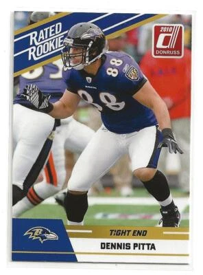 2010 Panini Donruss Rated Rookie Dennis Pitta Rookie Card  - Image 1 of 2