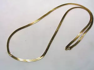 ...Vintage 14K Gold Filled Flat Chain Necklace...20" Long...8 Grams... - Picture 1 of 6